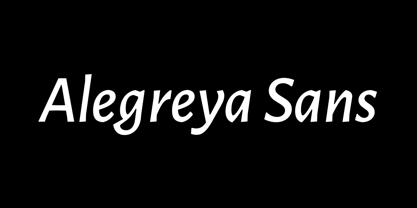 Alegreya Sans by Huerta Tipográfica