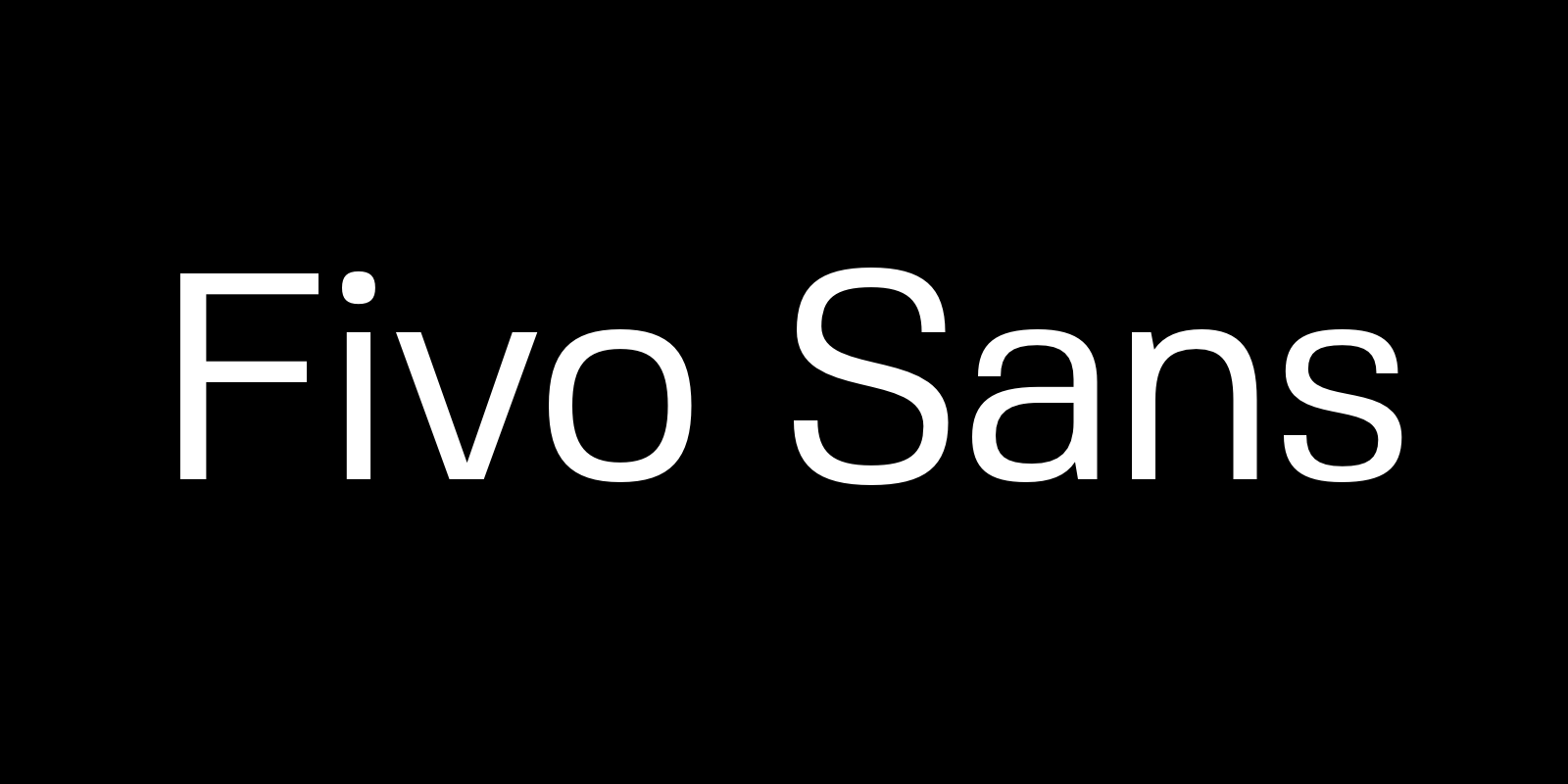 Fivo Sans by Alex Slobzheninov