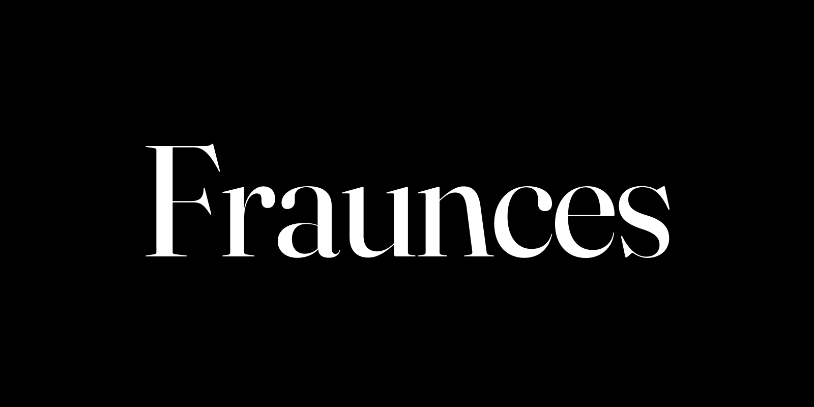 Fraunces by Undercase Type
