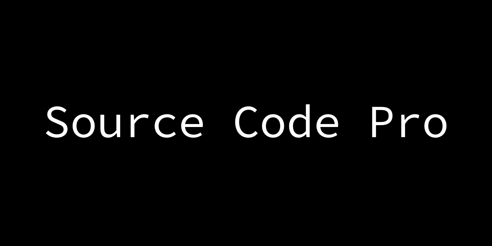 Source Code Pro by Paul D. Hunt