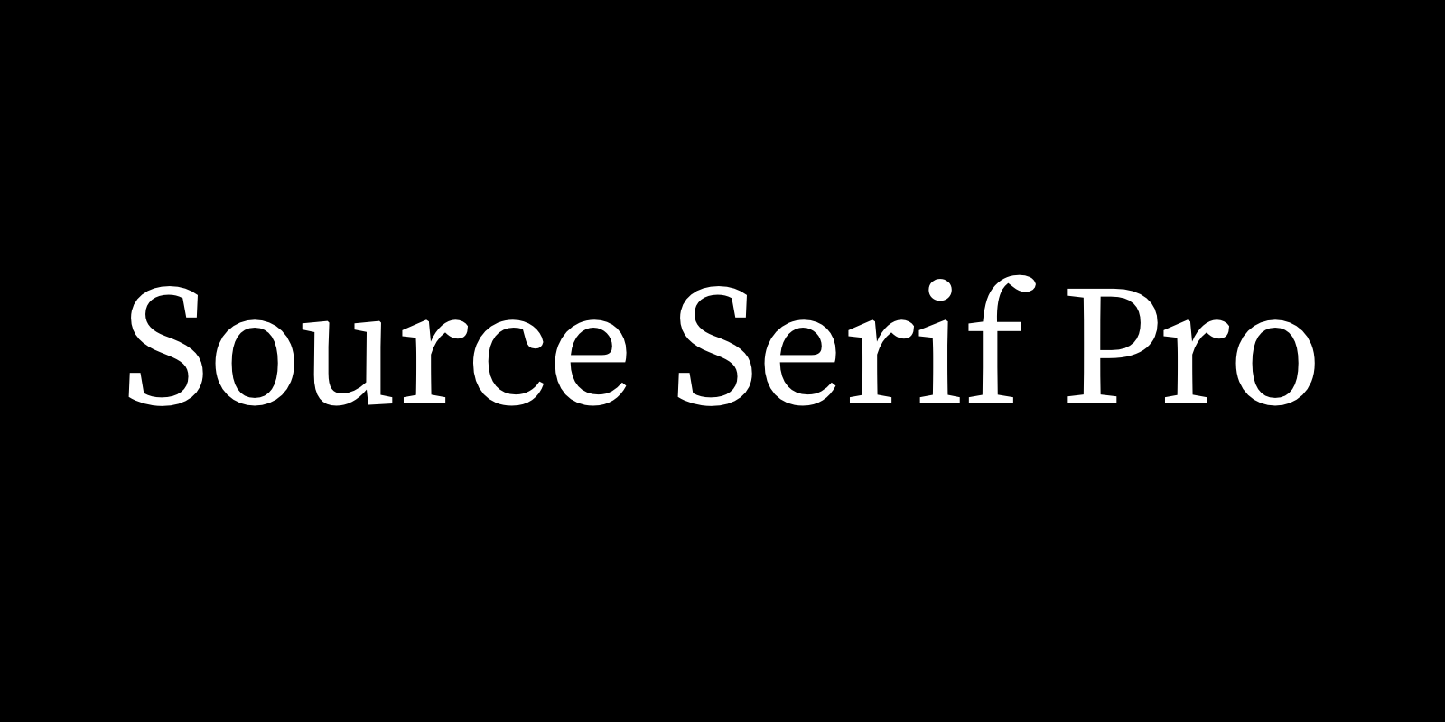 Source Serif Pro by Frank Grießhammer