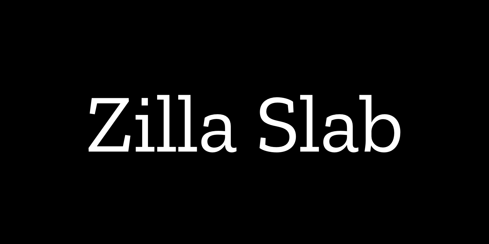 Zilla Slab by Typotheque